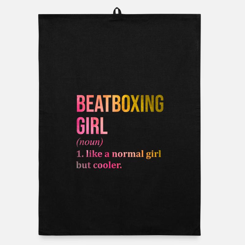 Beatbox (Englisch) Organic Geschirrtuch