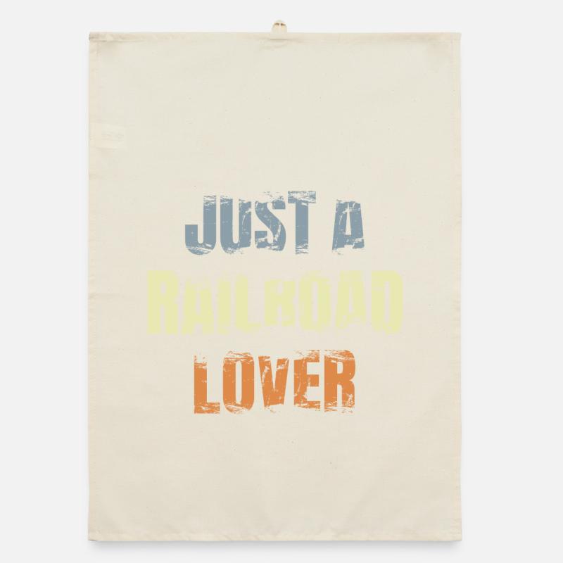 Railway lovers Organic dish towel