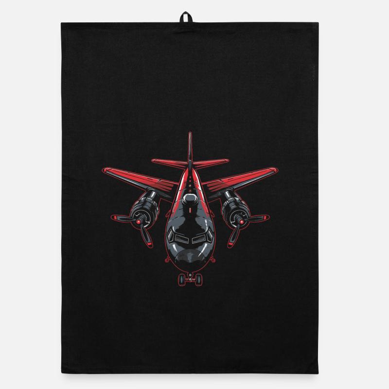 Flugzeug Grafik Organic Geschirrtuch