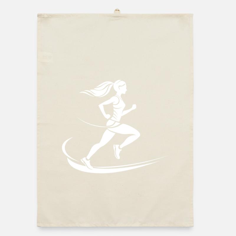 Runner Drawing Organic dish towel
