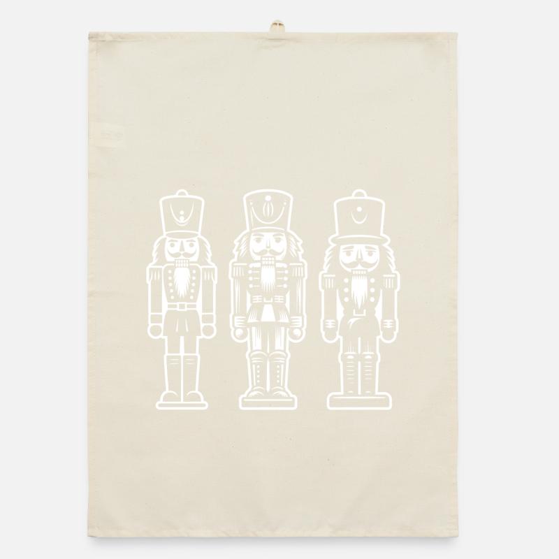 Nussknacker Trio Print Organic Geschirrtuch