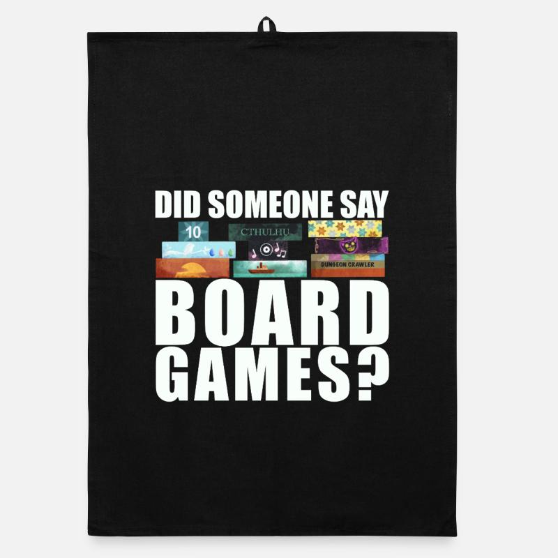 Brettspiele Spruch - Did someone say board games? Organic dish towel