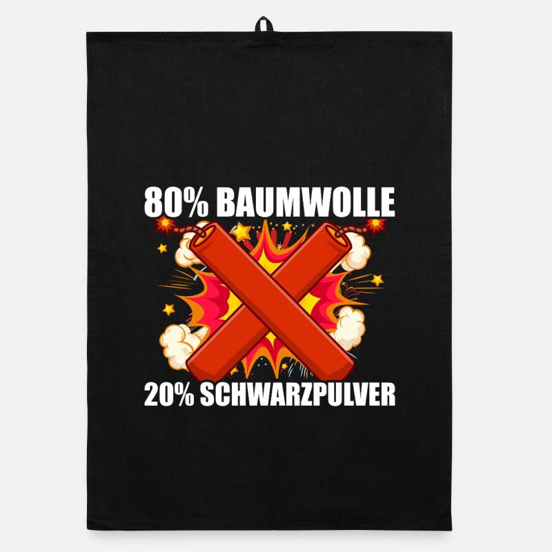 Black powder, pyrotechnicians, firecrackers, fireworks Organic dish towel