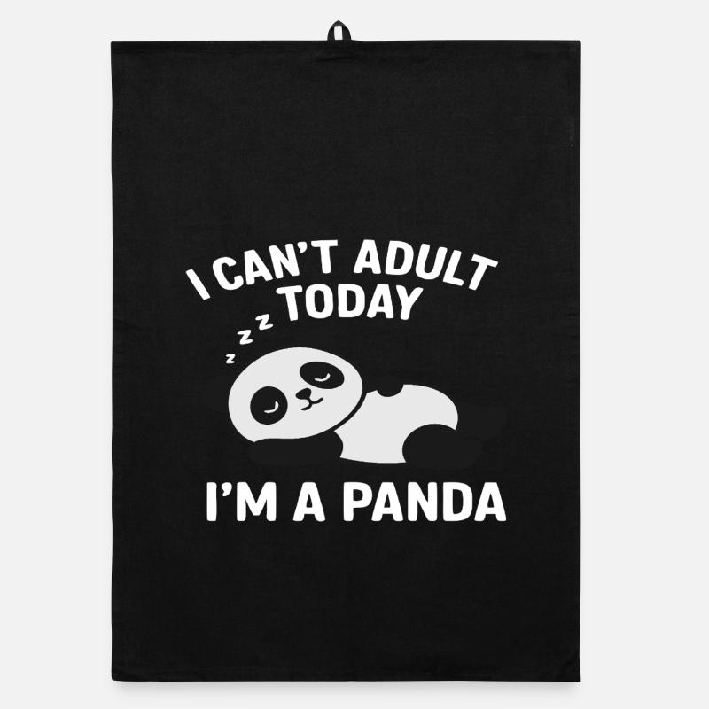 Panda - Torchon bio - noir