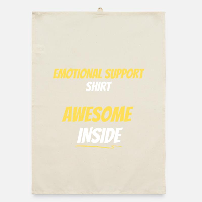 Emotionale Unterstützung Awesome Inside Organic Geschirrtuch