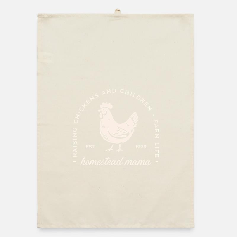 Gehöft Mutter Mutter lustiges Huhn Bauernhof Tier Organic Geschirrtuch
