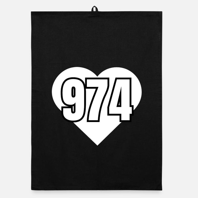 Core 974 Numeric to Numbers - Organic dish towel - black