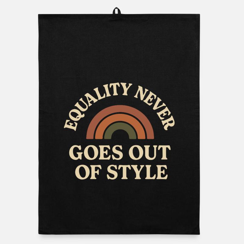Groovy Pride Retro Égalité Queer Histoire Torchon bio