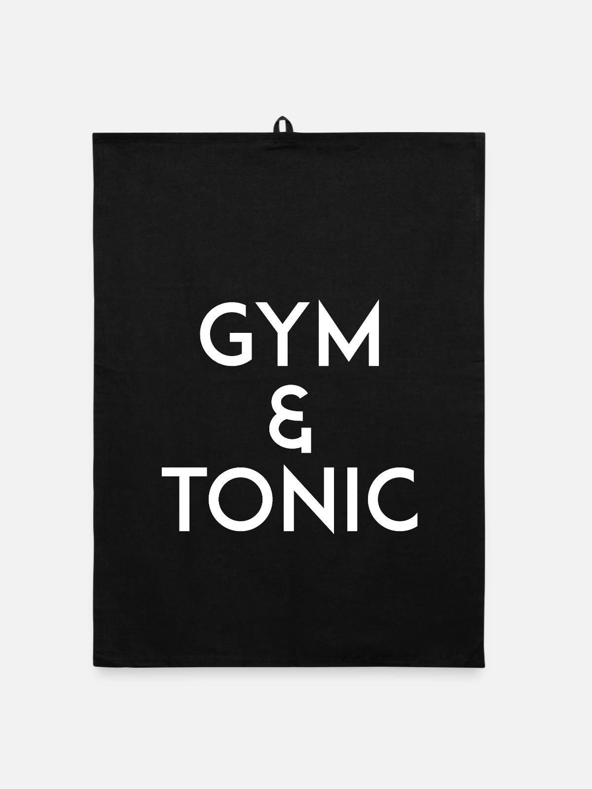 Gym & Tonic - Organic Geschirrtuch - Schwarz - Vorne