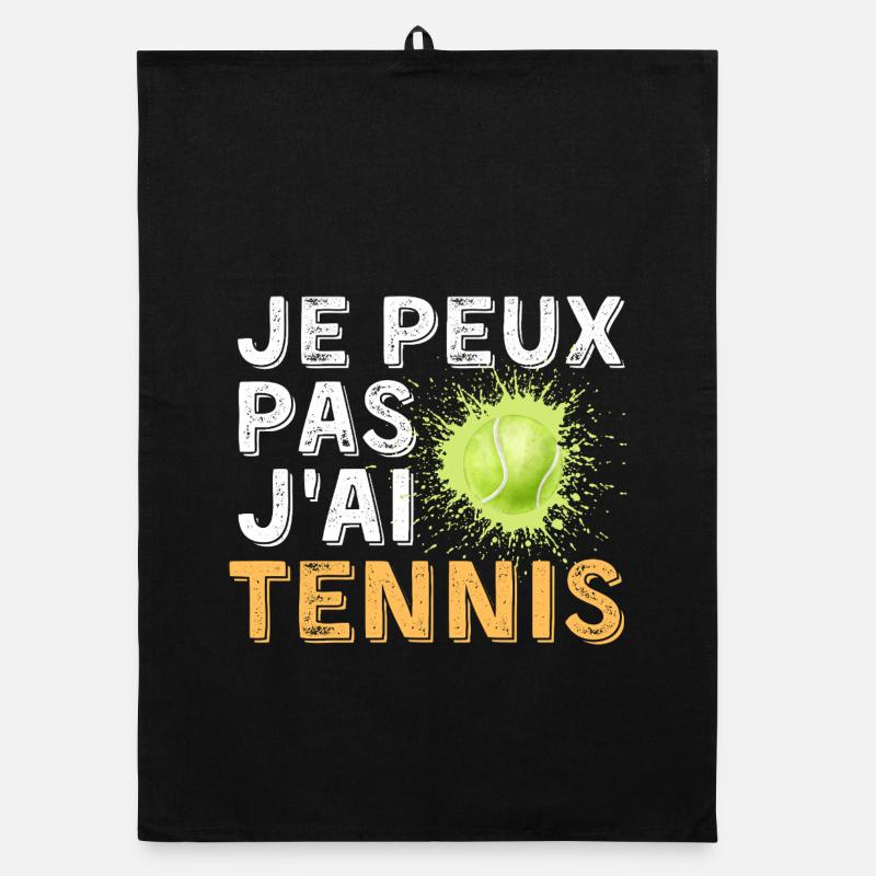 Graphic Original I Can't I Tennis Organic dish towel