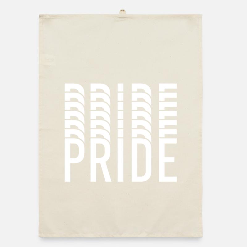 Pride Typography in Color Clusters Organic dish towel