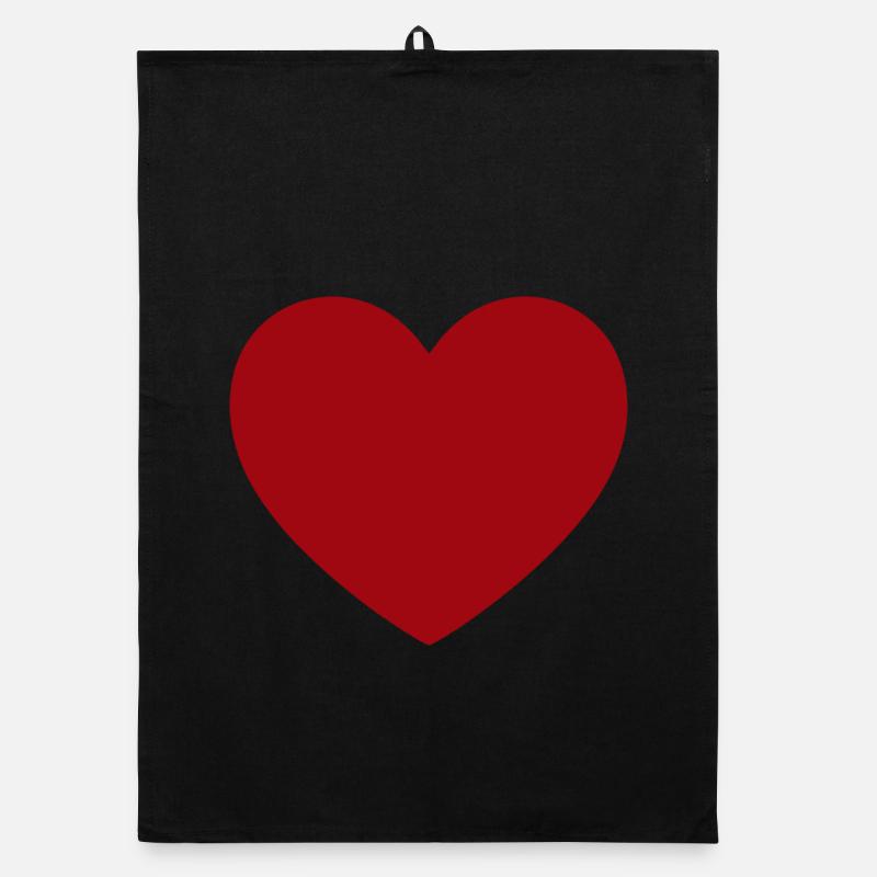 Valentinstag Herz rot Geschenk Valentinstag Organic Geschirrtuch
