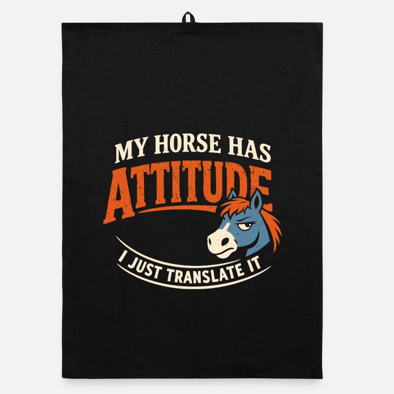 Humour d’humeur cheval Propriétaire expérimenté de chevaux Torchon bio