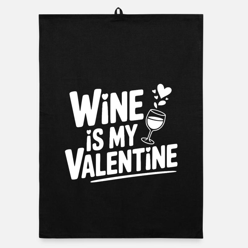 Le vin est ma Saint-Valentin Torchon bio
