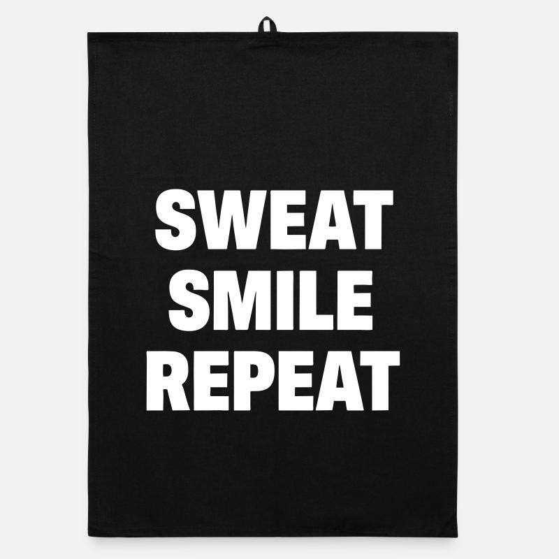Sweat Smile Repeat Organic dish towel