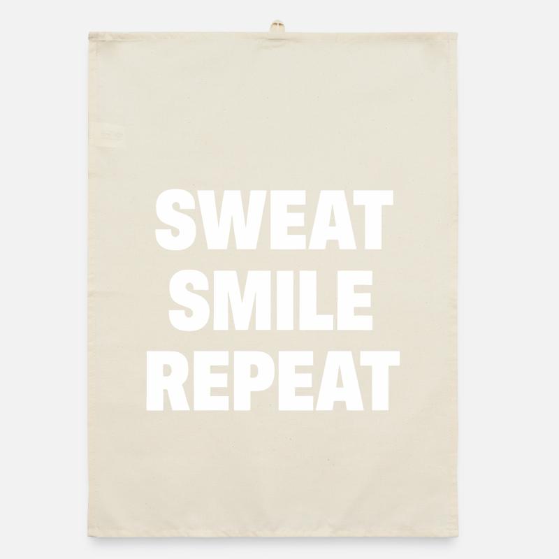 Sweat Smile Repeat Organic dish towel