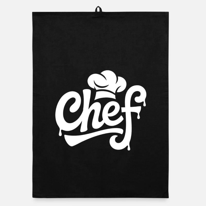 Chef Graffiti Kitchen Logo Organic dish towel