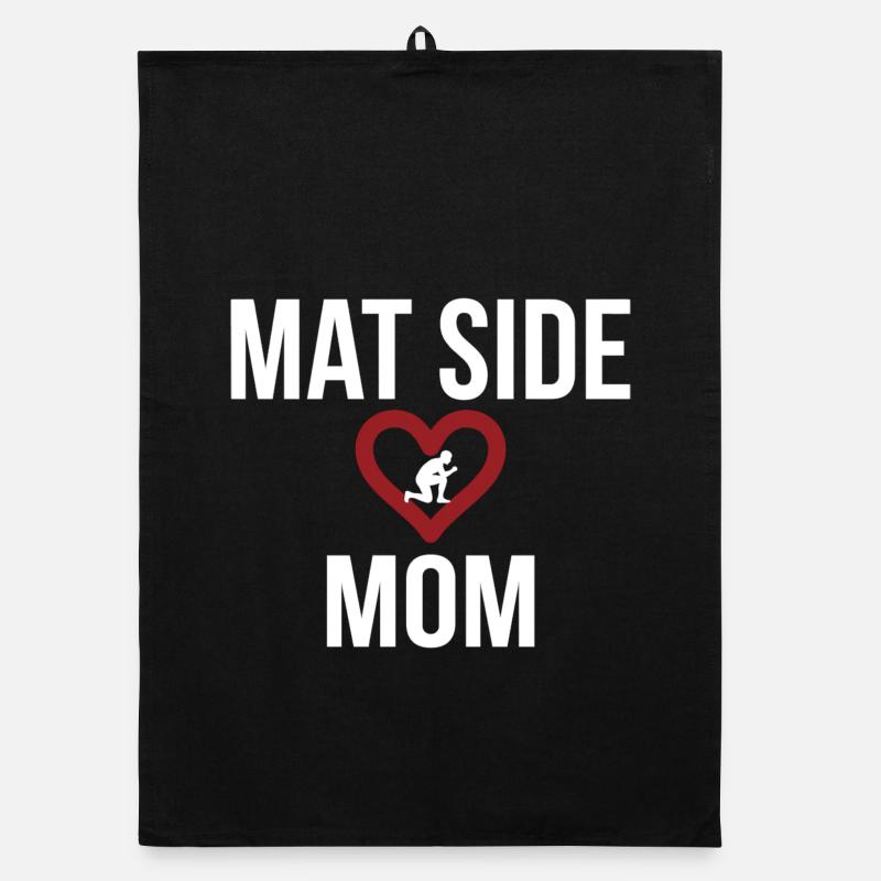 Conception du cœur de la maman côté du tapis Torchon bio