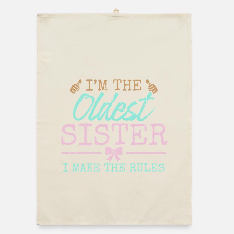 Älteste Schwester regelt Grafik-Tee Organic Geschirrtuch