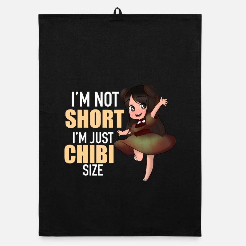 Ich bin nicht klein, ich bin Chibi-Größe, lustiges Anime-Süßes Geschenk Organic Geschirrtuch