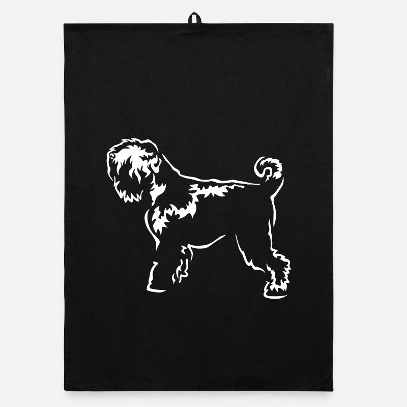 Russischer Terrier "Black Edition" Organic Geschirrtuch