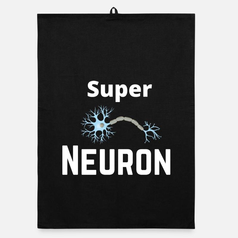 Super Neuron Network - Organic dish towel - black