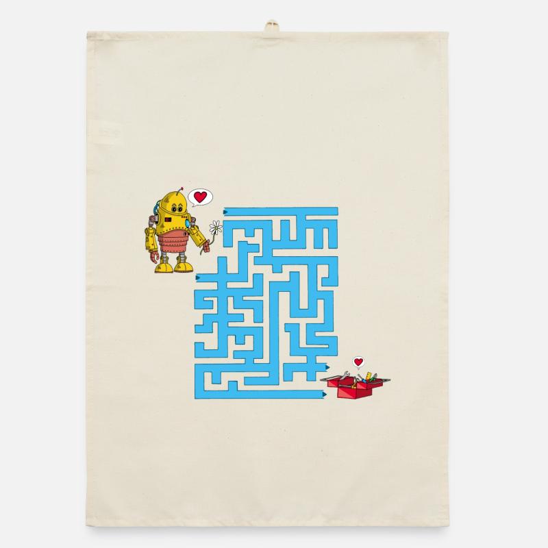 Das Labyrinth der Liebenden Organic Geschirrtuch