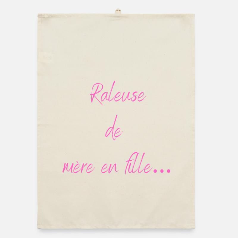Raleuse mère fille Script Rose Torchon bio