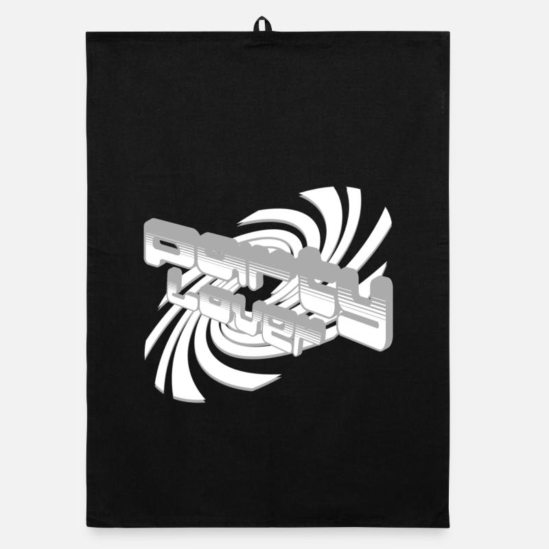 3D Klangwellen Schrift-Design Organic Geschirrtuch