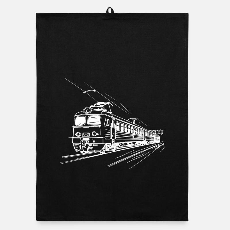 Railway Drawing Organic dish towel