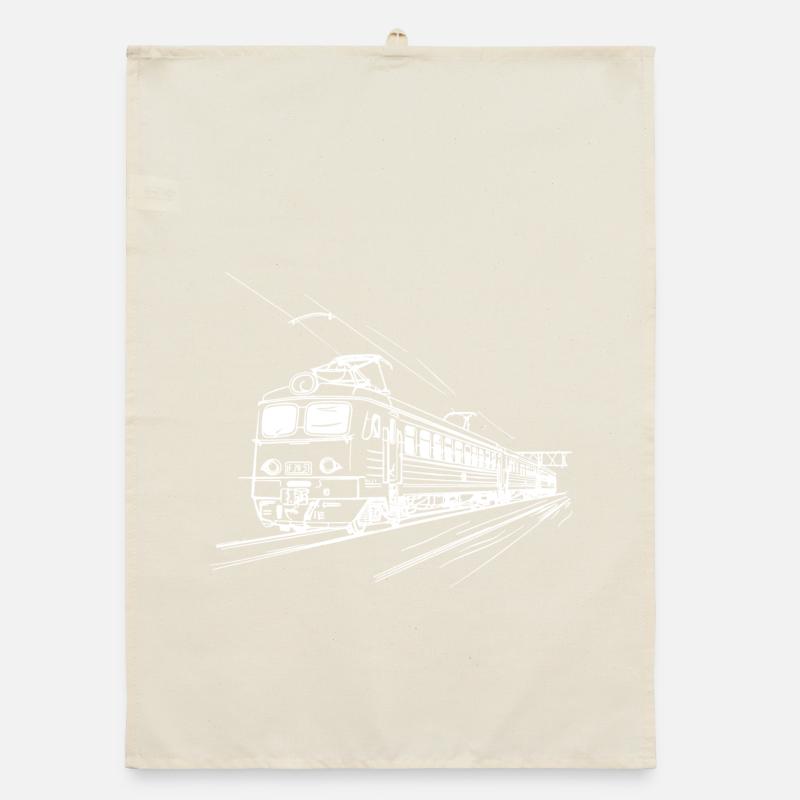 Railway Drawing Organic dish towel