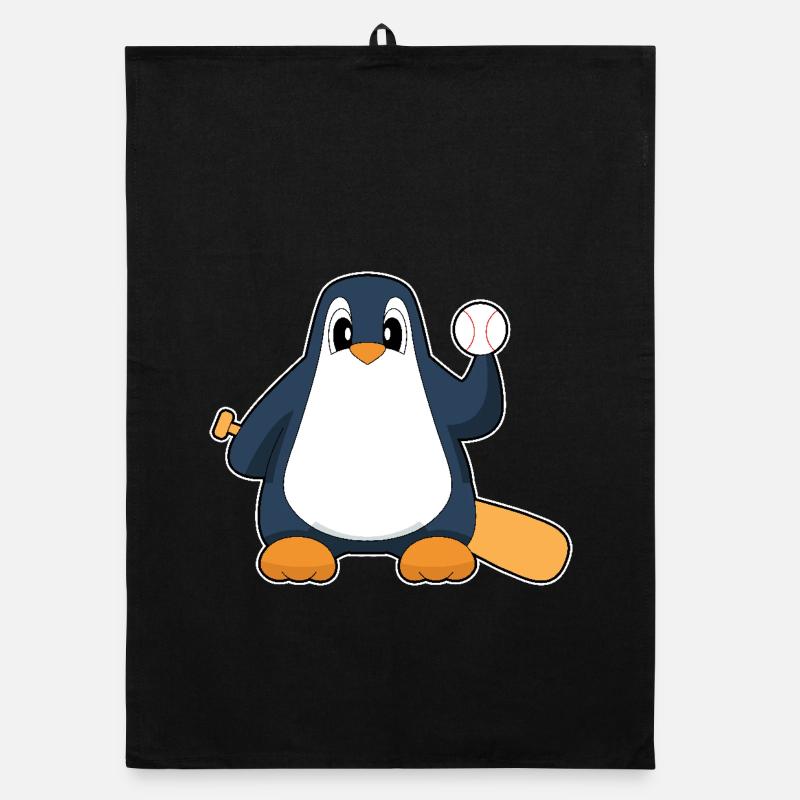Penguin Baseball Batte de Baseball Torchon bio