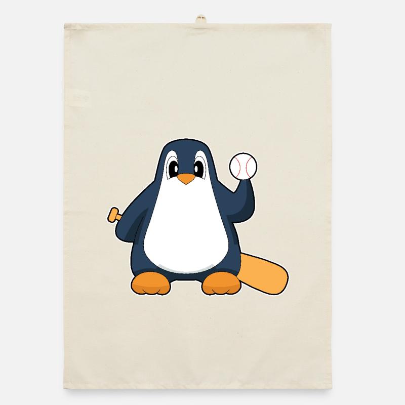 Penguin Baseball Batte de Baseball Torchon bio