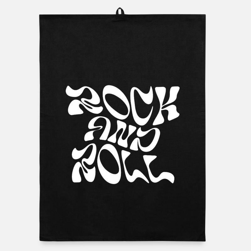 Rock'n'Roll Typografie Design Organic Geschirrtuch