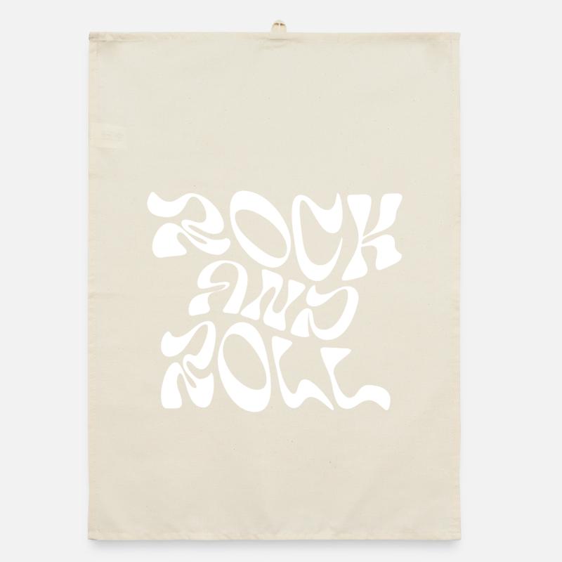 Rock'n'Roll Typografie Design Organic Geschirrtuch