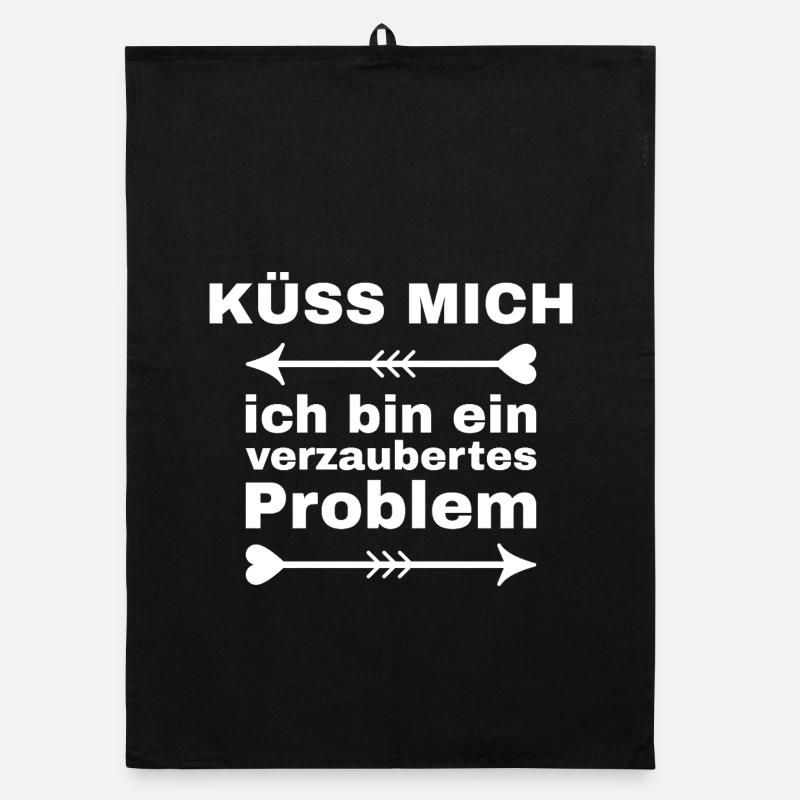 Küss mich ich bin ein verzaubertes Problem Organic Geschirrtuch