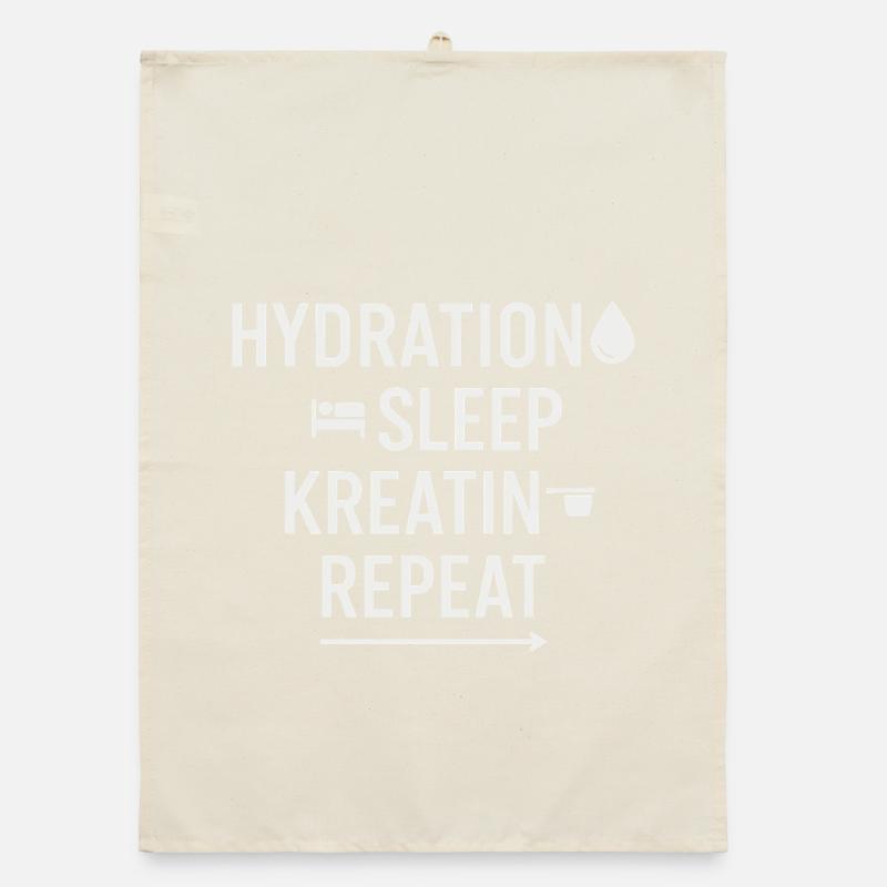 Hydration Sleep Creatine Repeat Organic dish towel