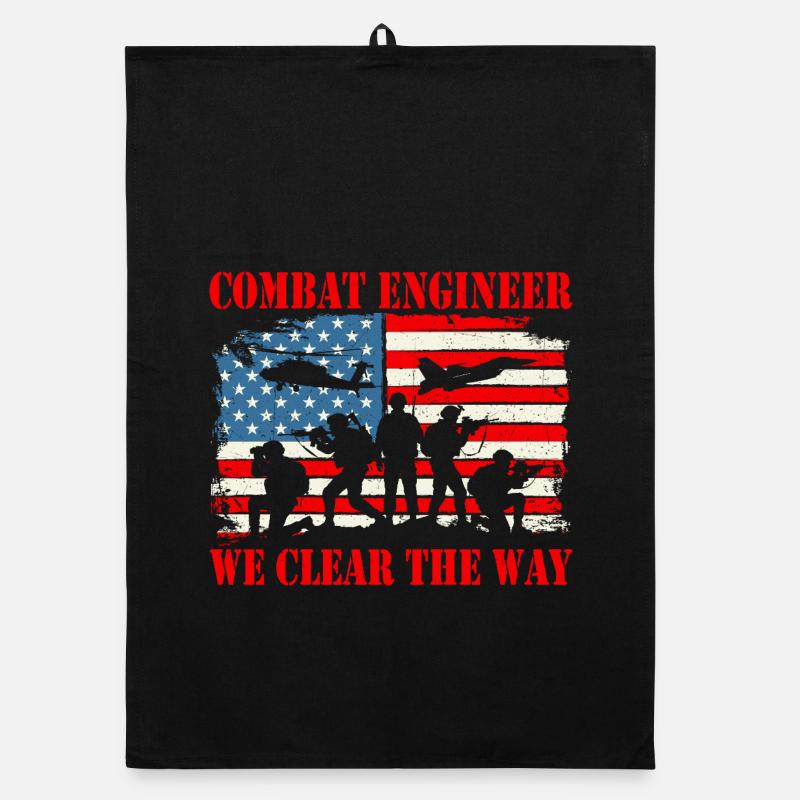Combat Engineer We Clear The Way Quote Organic dish towel