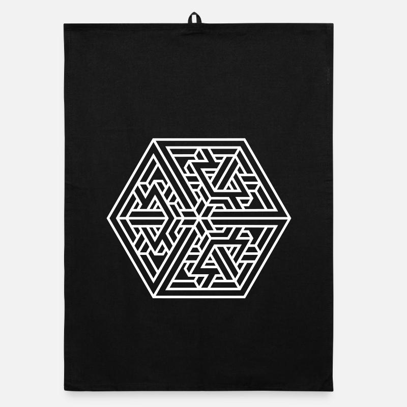 Impossible form – optical illusion for nerds Organic dish towel