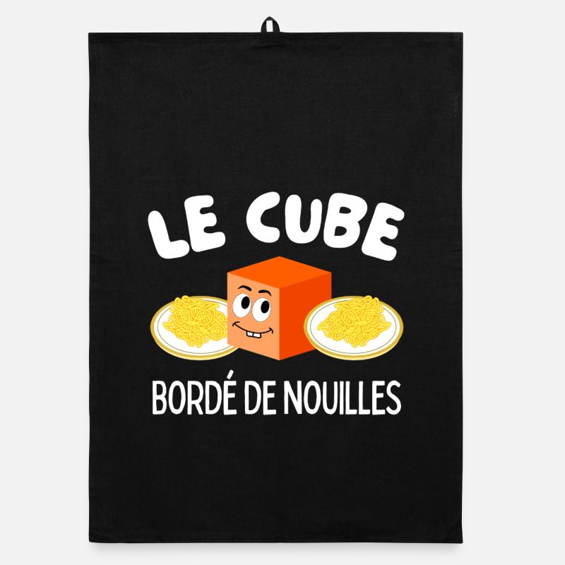 The Noodle-Lined Cube Organic dish towel