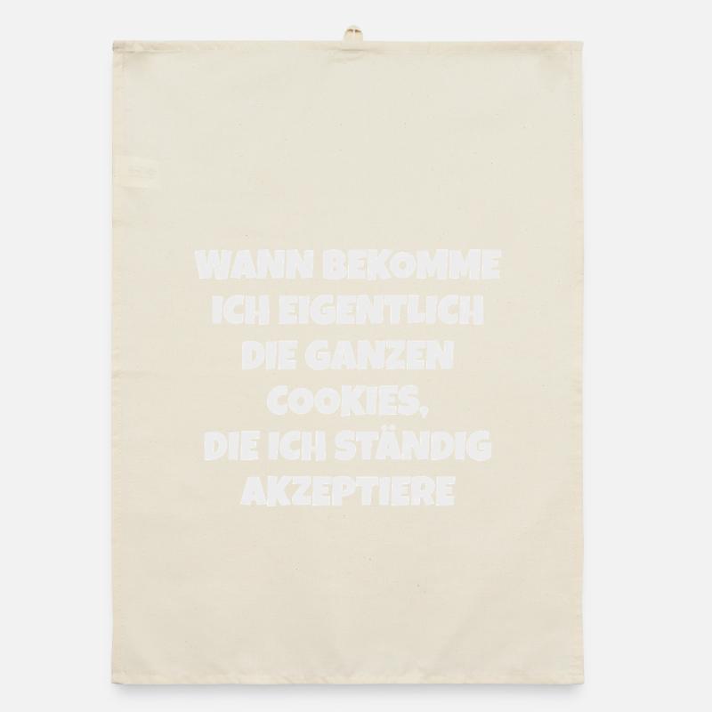 Accept Cookie – Funny Saying Organic dish towel