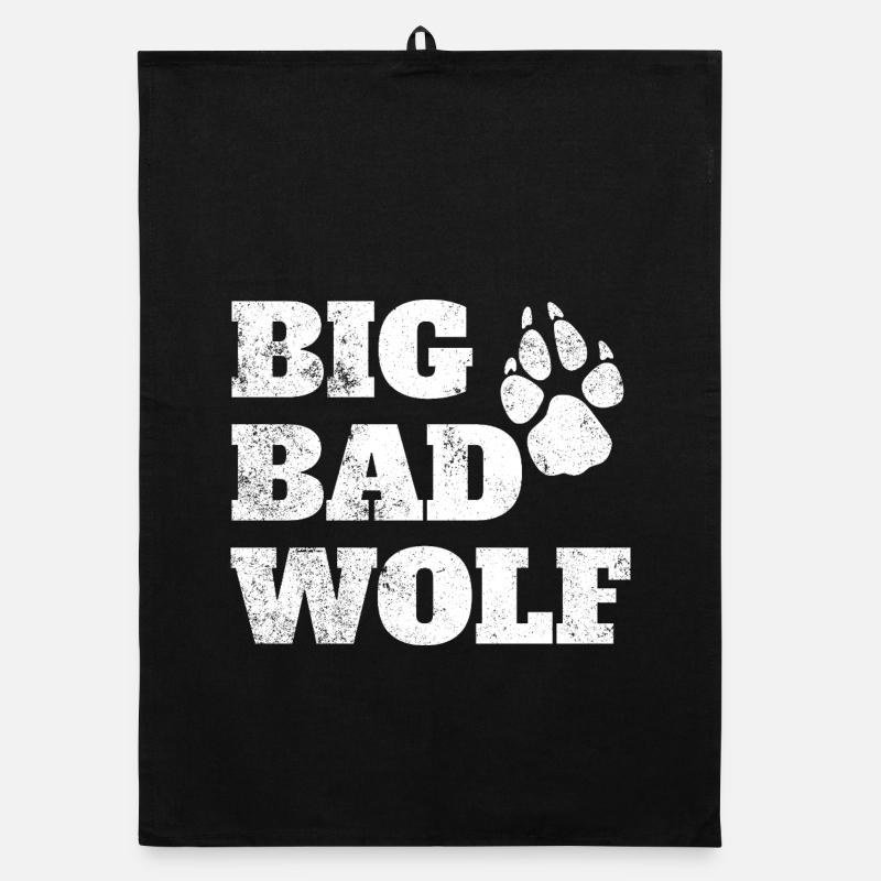 Böser Wolf Halloween-Kostüm Böser Wolf Organic Geschirrtuch