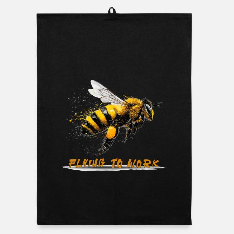 Honey Honey Bee Bee Beekeeper Organic dish towel