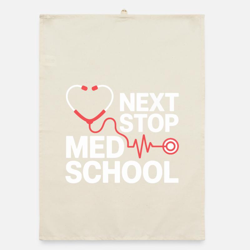 Med School Stethoscope Heart Tea Organic dish towel