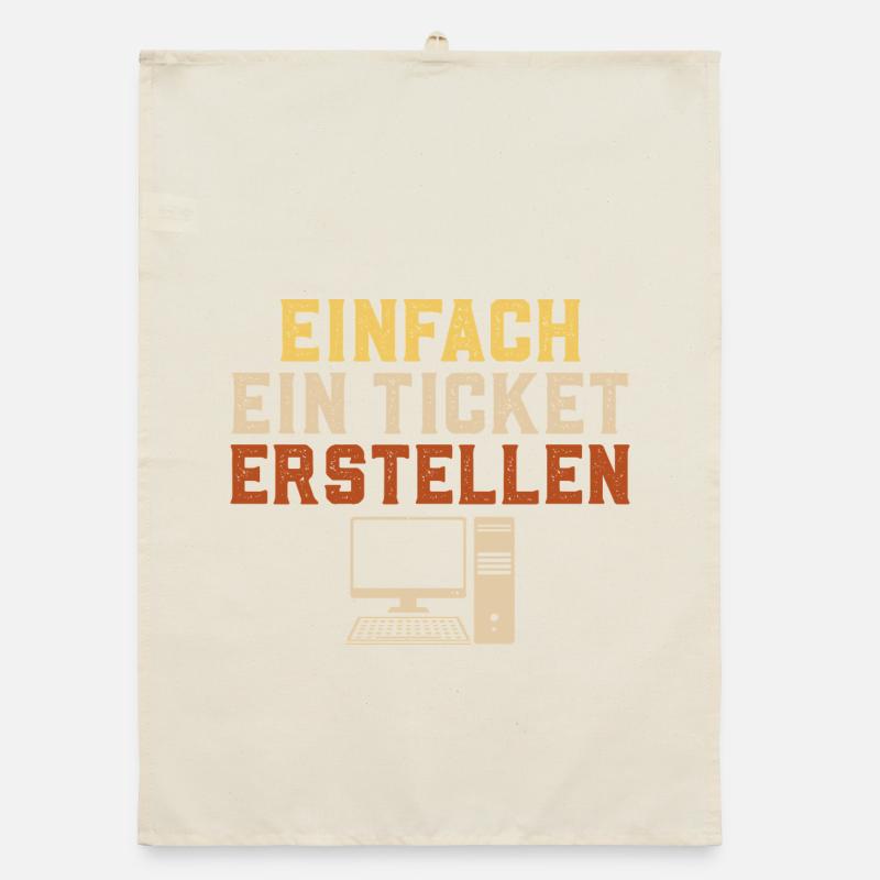 Computer Science JUST CREATE A TICKET Funny Organic dish towel