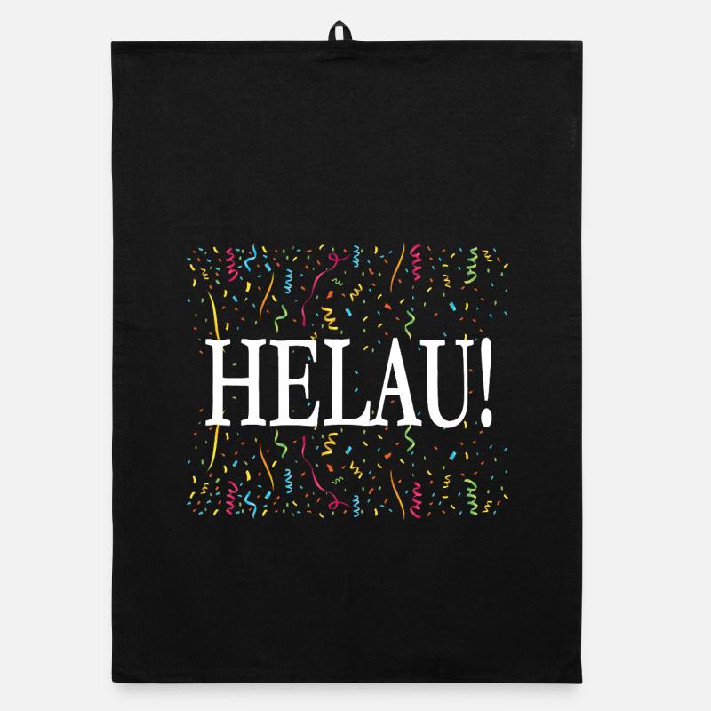 HELAU ! T-shirt de carnaval avec confettis – Funny Fa Torchon bio