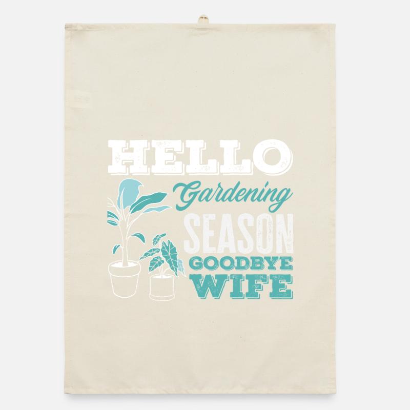 Gartensaison Auf Wiedersehen Ehefrau Organic Geschirrtuch