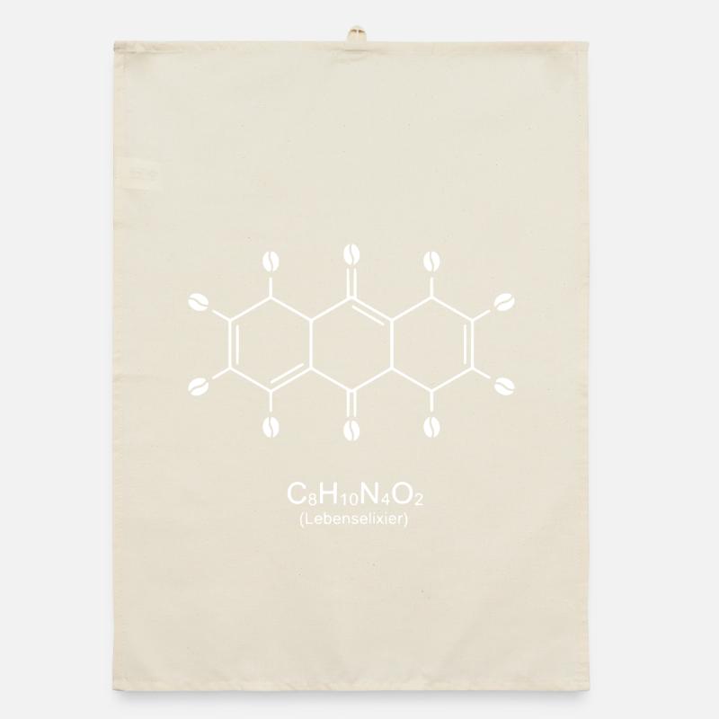 Koffein Molekül Kunstdruck Organic Geschirrtuch