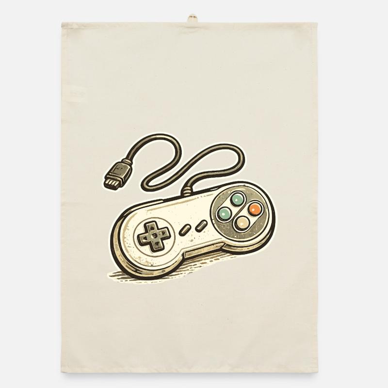Graphismes rétro de manette de jeu Torchon bio