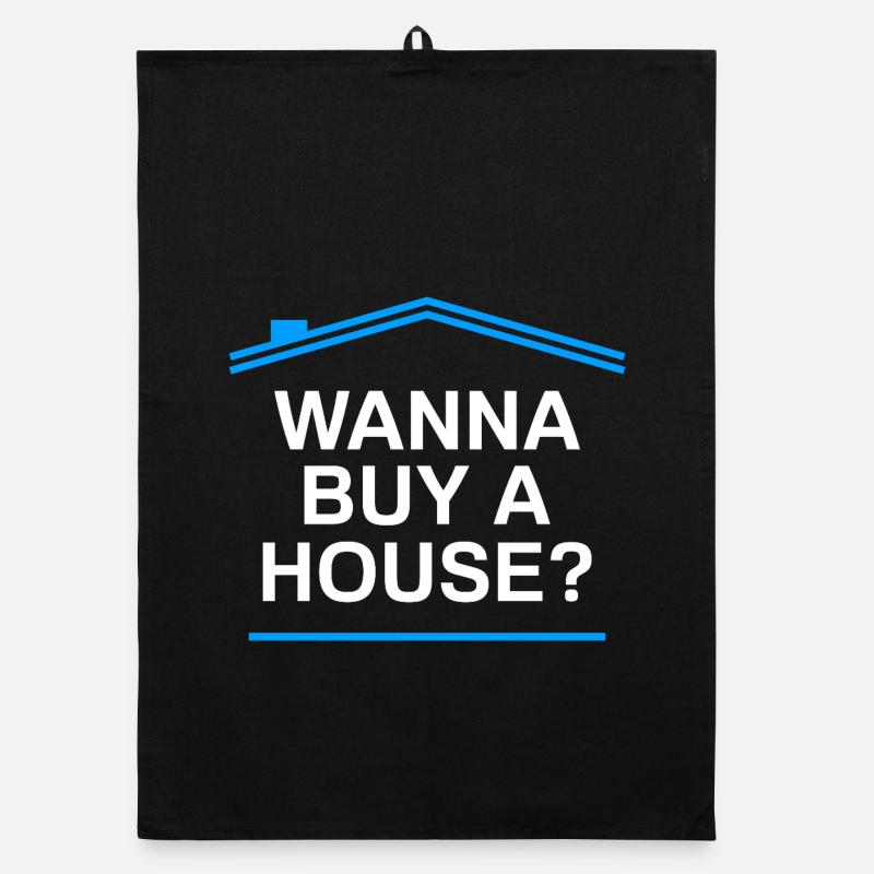 Acheter une maison ? Agent immobilier drôle Torchon bio
